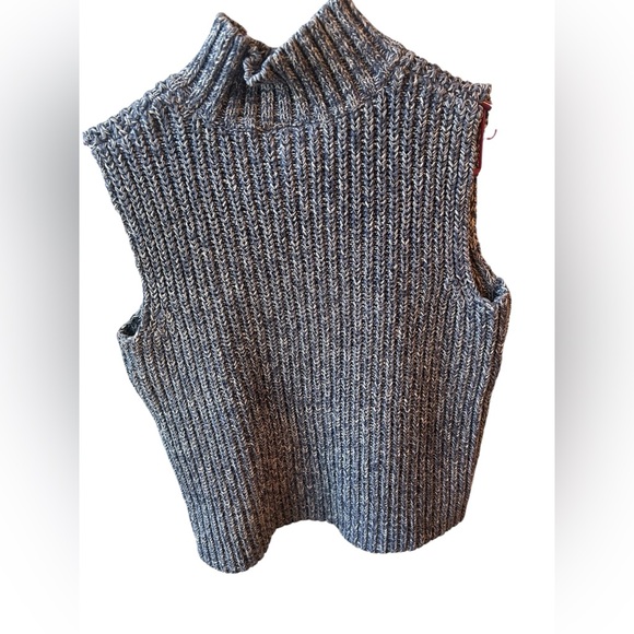 Vintage Talbots Gray Cowl Turtleneck Sweater - Picture 2 of 10